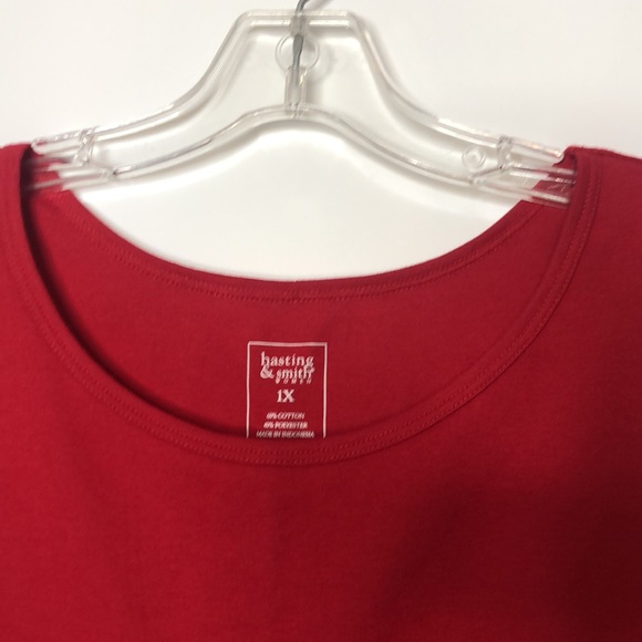 NWT Hasting & Smith Women's Red Sleeveless Stretch Top 1X PLUS SIZE New with Tag - Picture 4 of 7